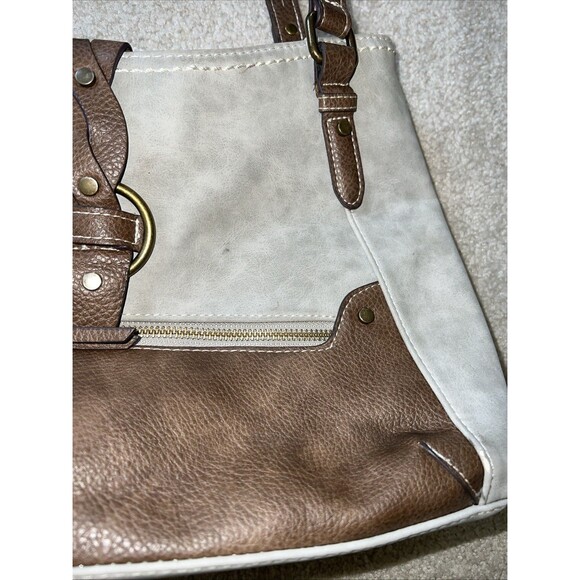 Born Concepts Brown Vegan Faux Leather Purse Shoulder Bag - Picture 2 of 6